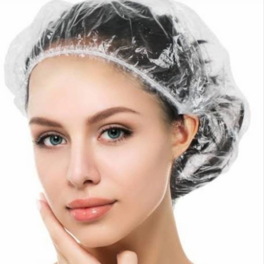 Shower Cap SATUAN Plastik Penutup Kepala Keramas Mandi Shower Menjaga Rambut Kering Bath Pewarna Plastic Ekonomis Kantong Hotel Spa Salon Perlengkapan Peralatan Sallon Bening Nurse Cap Tutup Tudung Head Cover Anti Air Water Murah Termurah Grosir Prakarya