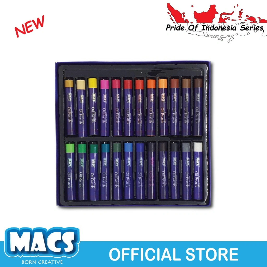 MACS Premium Artist Crayon Oil Pastel 24 Color