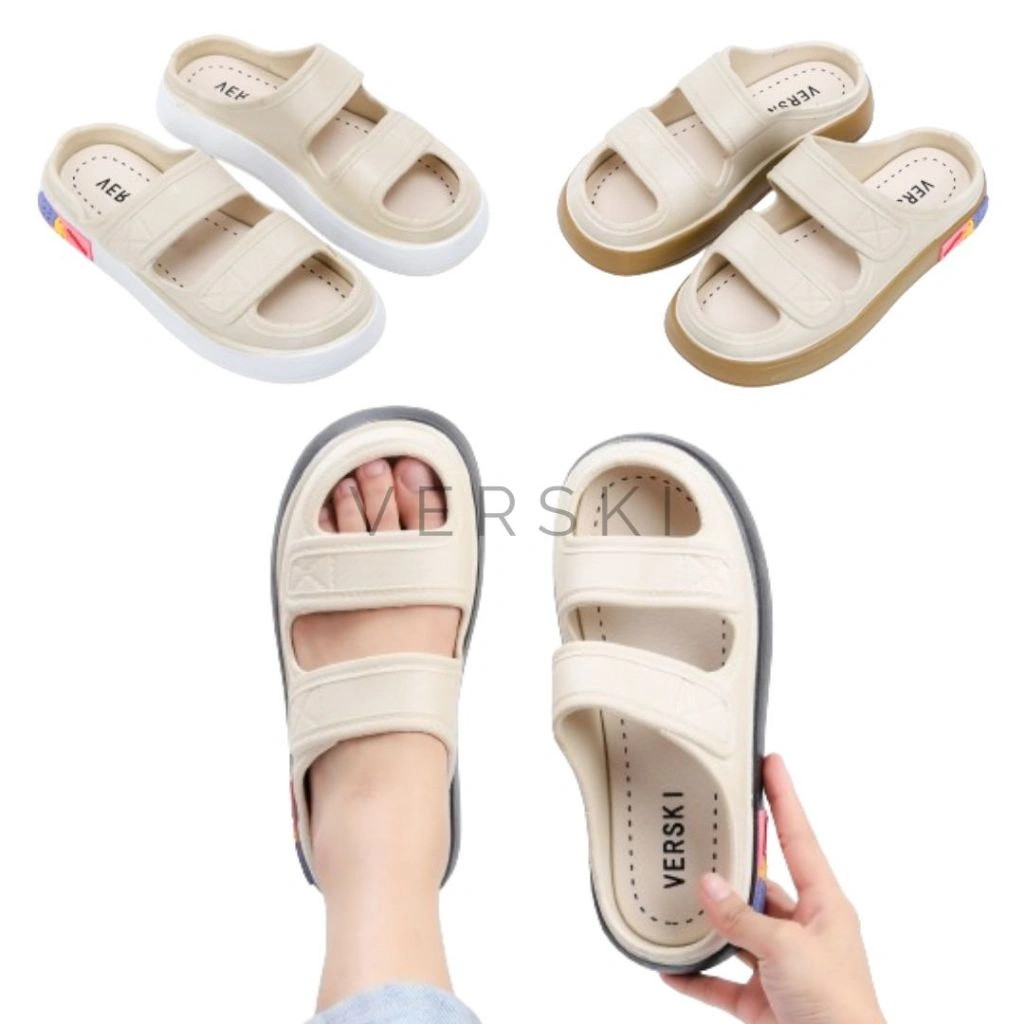 VERSKI Aurora Sandal Wanita Sendal Slop Wanita Slipper Rumah Sandal Slip-On Sendal Rumah Sandal Rumah Anti Slip Sendal Jelly