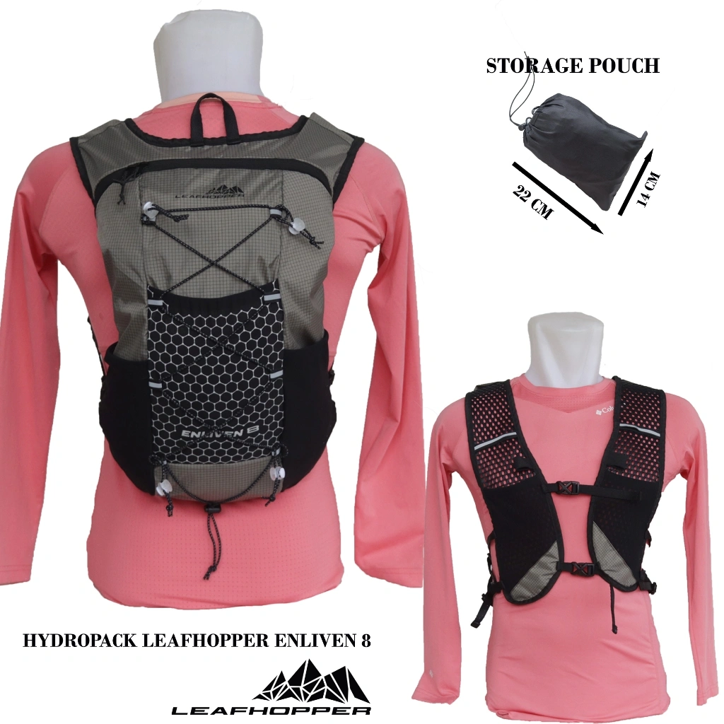 LEAFHOPPER HYDROPACK ENLIVEN 8 FOLDABLE TRAIL RUNNING DAN TAS SEPEDA ULTRALIGHT