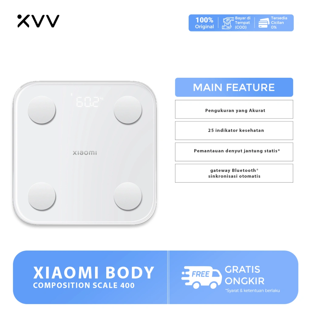 Xiaomi Body Composition Scale S400 Timbangan Badan Pintar