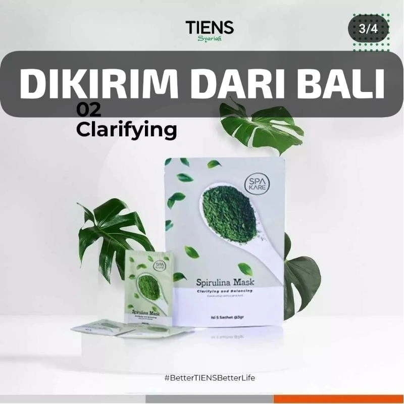 Tiens Denpasar : Spirulina Mask Spakare Tiens | Masker Spirulina Spakare Spirulina | Dikirim dari Tiens Denpasar Badung Bali