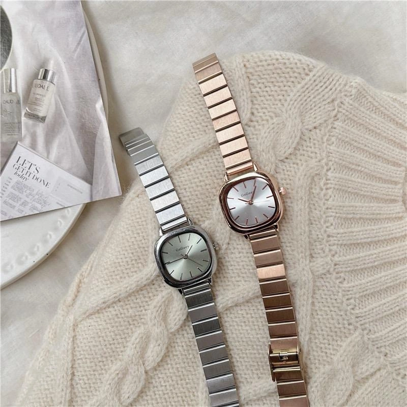 Barbee Jam Tangan Wanita Analog Gogoey Kotak Fashion Korea Square Belt