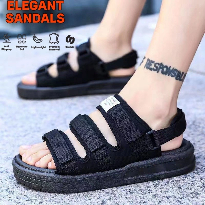 Sandal Gunung Pria Wanita Sendal Cowok Outdoor Tali Adjustable Bahan Karet PVC Size 39-44