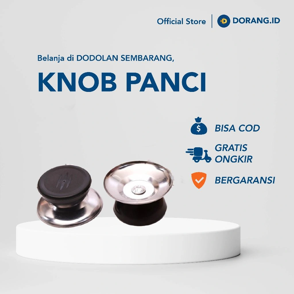 (DODOLAN SEMBARANG) Knob Pegangan Tutup Panci Plastik Stainless Steel