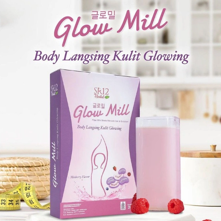 Glowmill SR12 100gr 200 gr Body Langsing Kulit Glowing Minuman Glow Mill  minuman Kolagen Glutathion