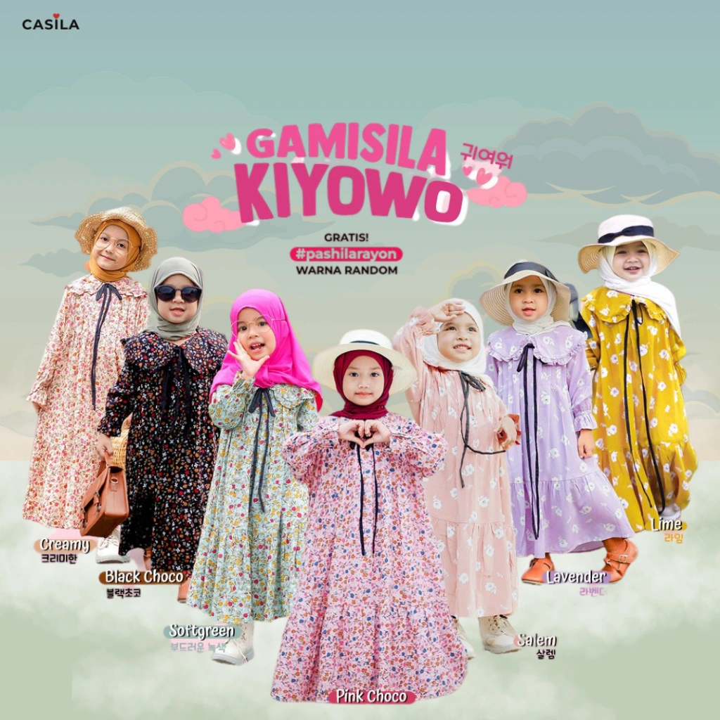 CASILA Gamis Anak Casila Adem cocok untuk Anak yang aktif -  Gamisila Kiyowo