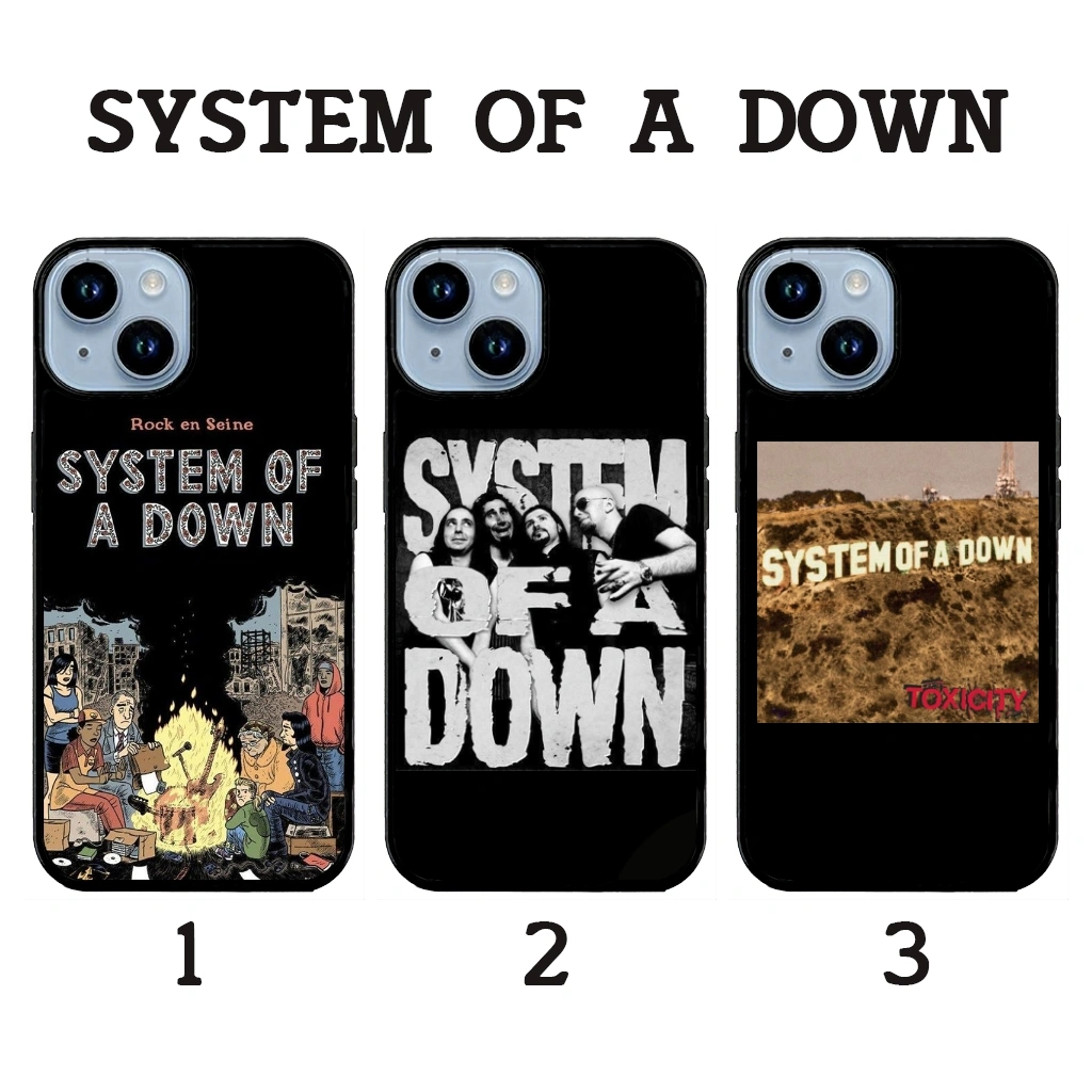 System Of A Down - Softcase Glossy (BERGARANSI) Iphone samsung xiaomi redmi oppo vivo realme (Case Casing hp)