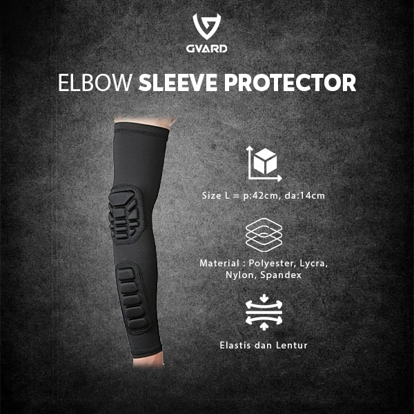 GVARD Elbow Sleeve Protector / Pelindung Siku Tangan Lengan / Deker Siku