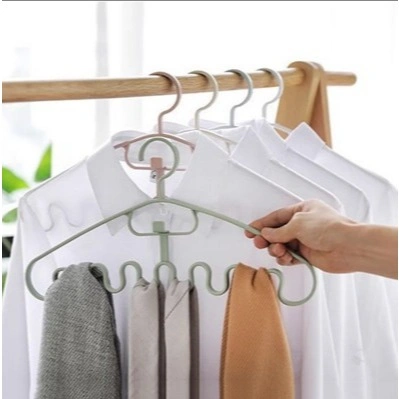 Gantungan Baju Jilbab Syal Handuk Kain Celana Dasi Pakaian Gelombang Towel Hanger