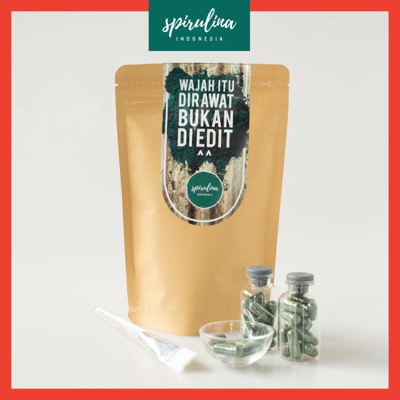 Masker Spirulina Isi 30 Kapsul | Masker Wajah Anti Jerawat