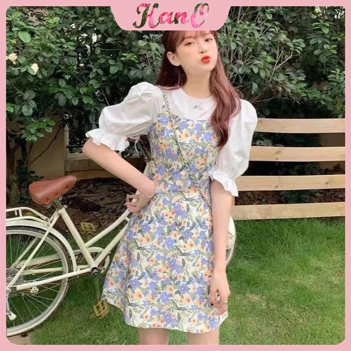 Kano Korean Flower Mini Dress/chil