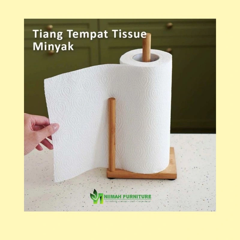 Tempat Tissue Tisu Gulung Dapur Kayu Jati Belanda / Napkin Holder / wooden roll tissue