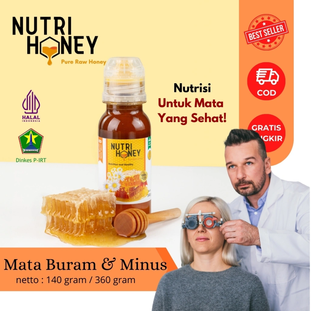 Nutrihoney - Madu Multiflora Murni Solusi Atasi Mata Minus Buram Silinder Rabun Katarak