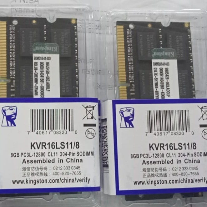 RAM LAPTOP KINGSTON DDR3L 8GB 12800/1600MHz RAM SODIMM
