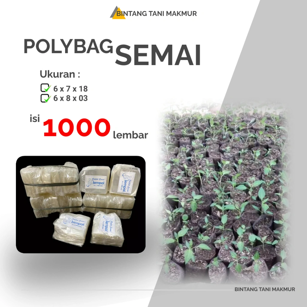 POLYBAG SEMAI POLIBEK SEMAI TANAMAN SAYUR ISI 1000 LEMBAR