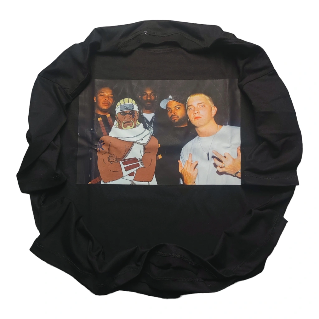 Rap Tee Eminem Snoopdogg Killer Bee Oversized T-shirt Anime Naruto #35