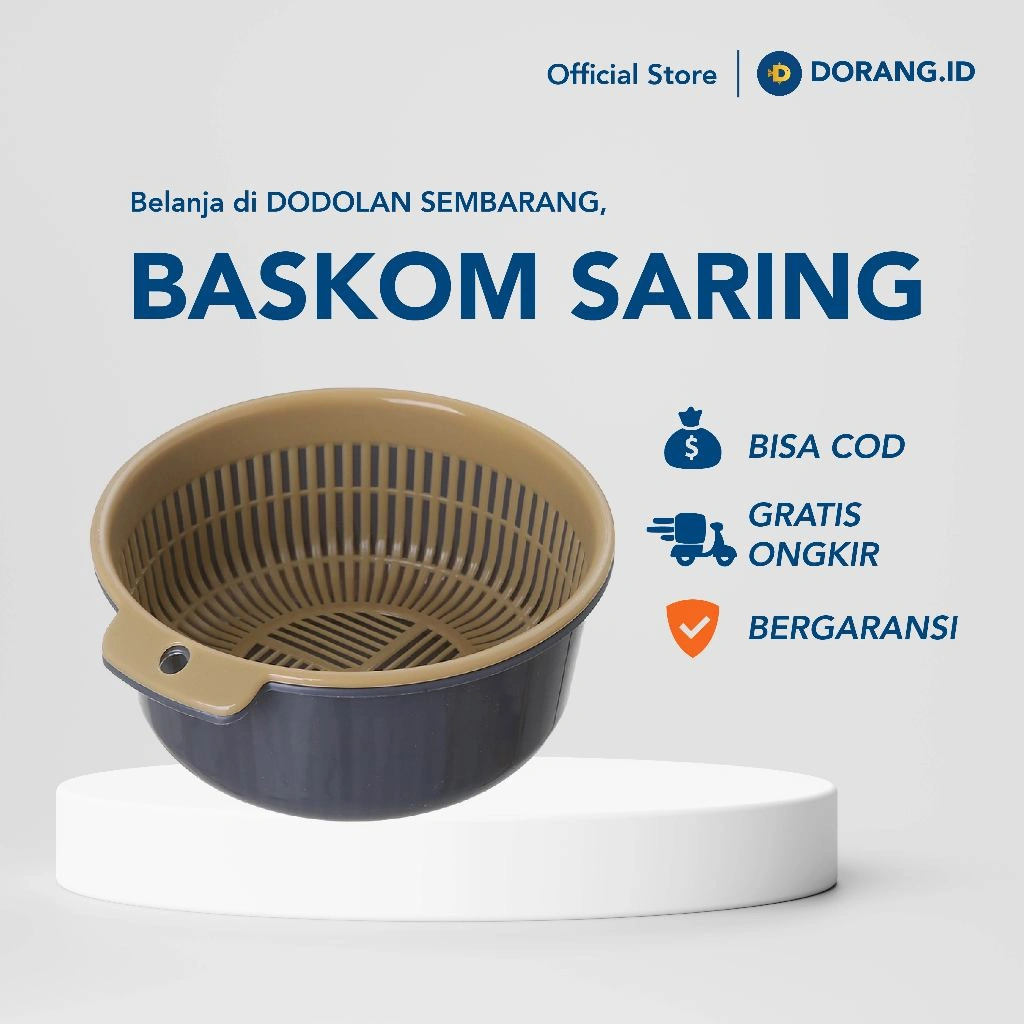 (DODOLAN SEMBARANG) Baskom Cuci Buah dan Sayur dengan Tirisan Plastik