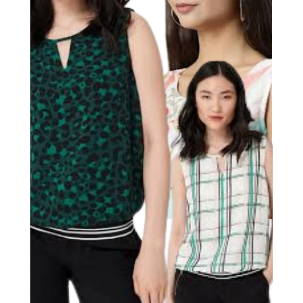 Blouse Atasan Wanita Kerah Bulat Pinggang Karet