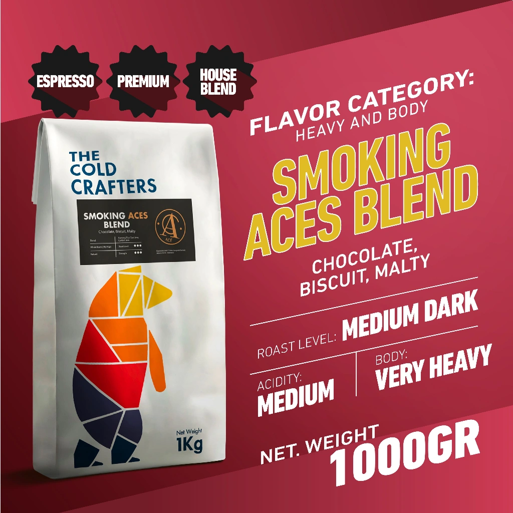 Smoking Aces Blend Arabika Arabica Robusta Biji Kopi Bubuk Espresso