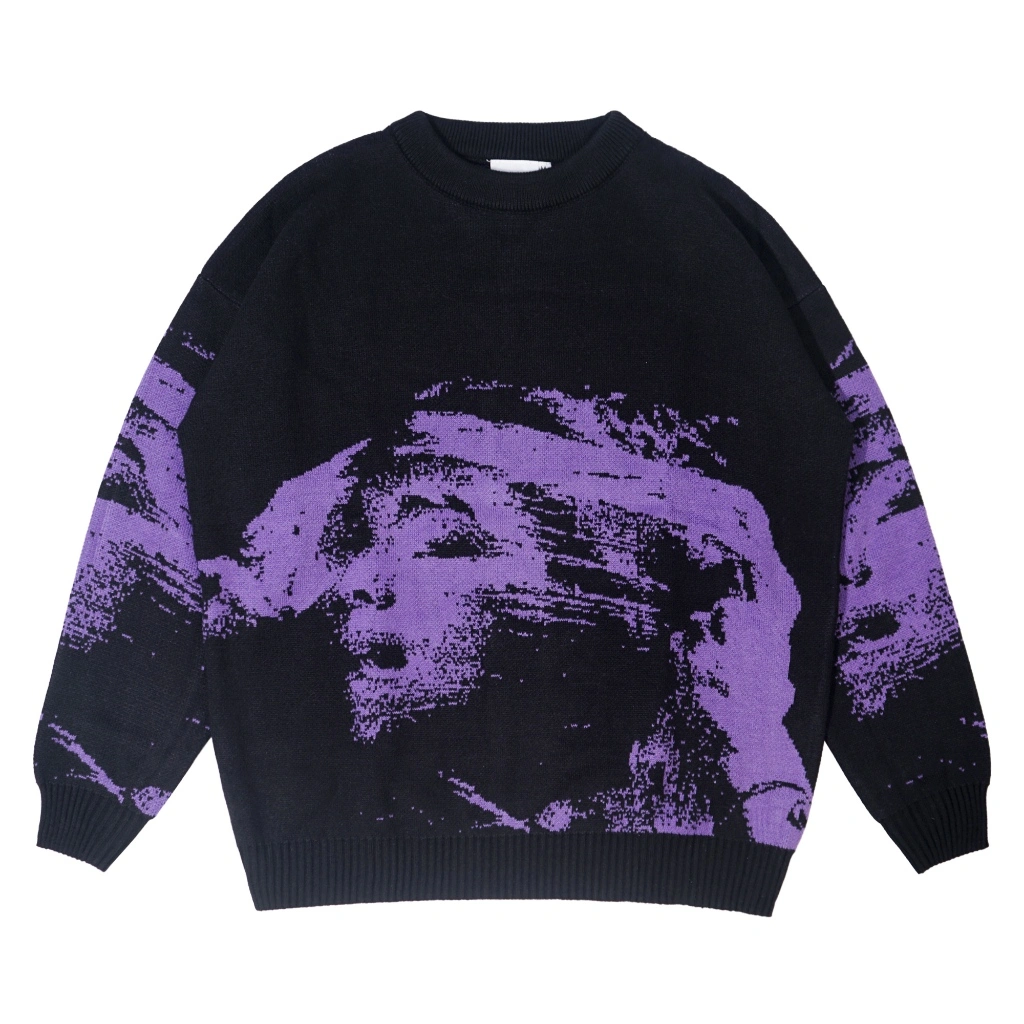 Heuvel Tribe Sweater Rajut Knit Alcre Black Krh 2408.001