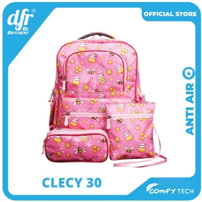 DFR TAS SEKOLAH ANAK RANSEL BACKPACK ANTI AIR CEWEK COWOK - CLECY ALL VARIAN