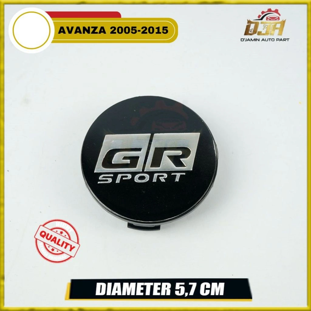 Dop Roda Tutup Velg Variasi GR SPORT HITAM Avanza Xenia 2005-2015 Diameter 5,7 Cm Bahan ABS