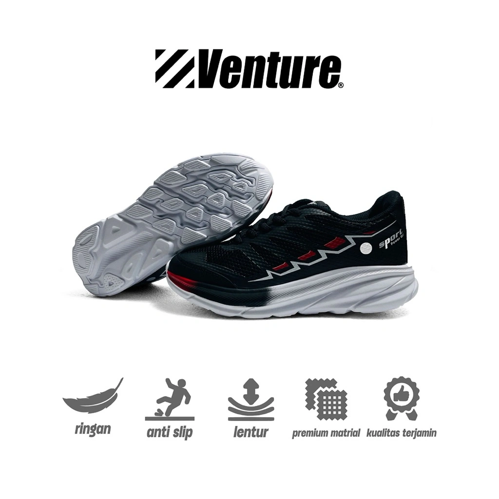 VENTURE SPORT RUNNING TRAIL RUN BLACK-RED