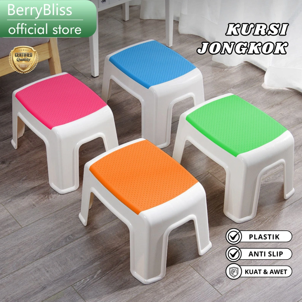 Berrybliss - Kursi Jongkok Anak Plastik Premium Tebal Kokoh - Bangku Pendek Serbaguna