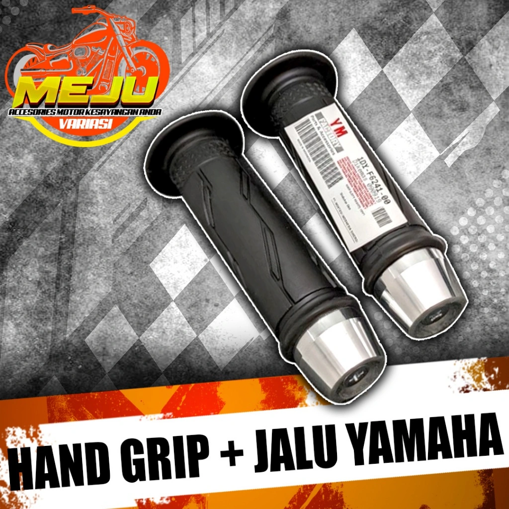 MJV Paket Murah Handgrip Yamaha Plus Jalu Krom Universal Motor Mio Nmax Mio Soul GT Jupiter Vega Force Fizr Grip Yamaha Set Jalu Pcx Krom Semua Motor