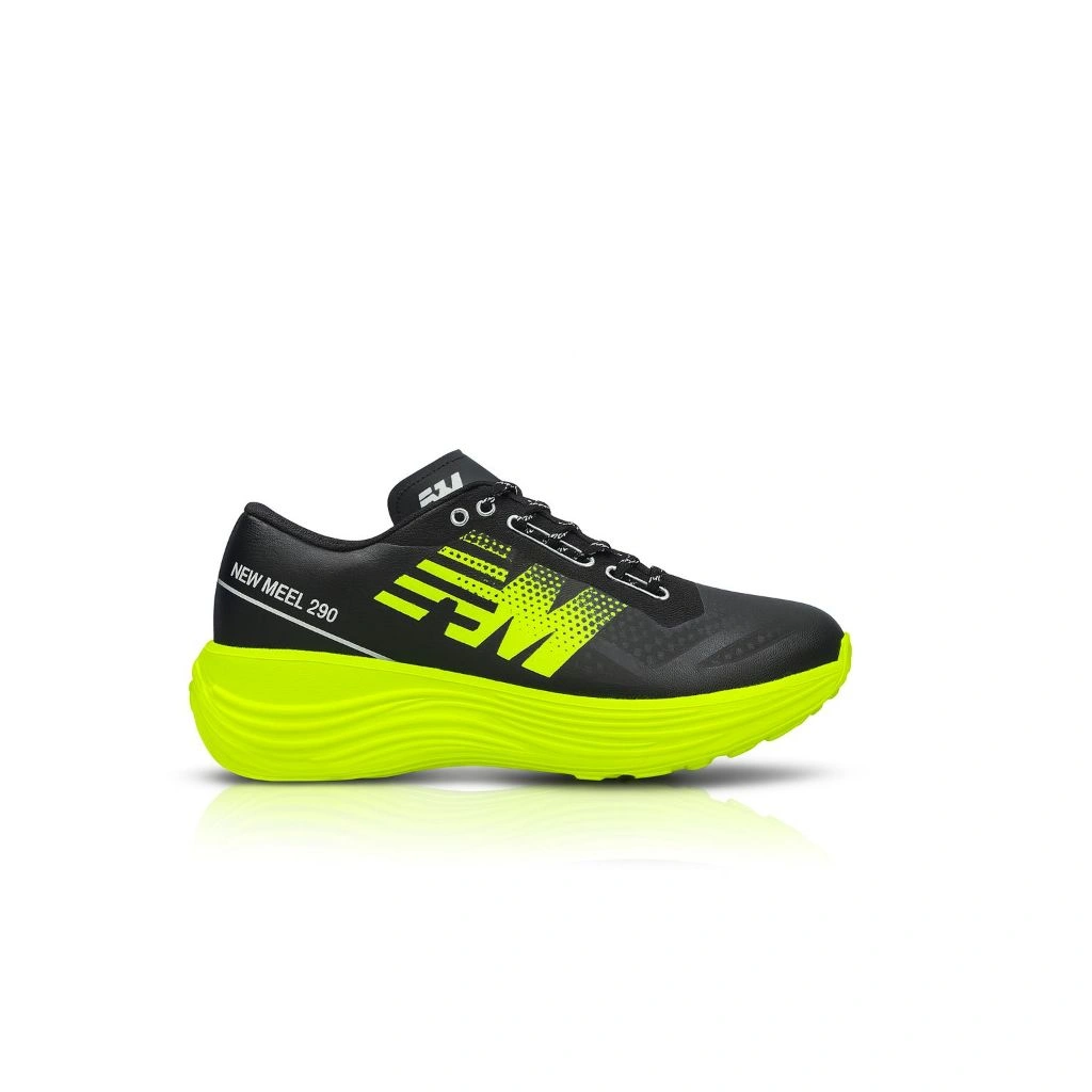 newmeel 36-44 sepatu pria wanita lari runn290 1.1 lebar hypersonic hitam stabilo