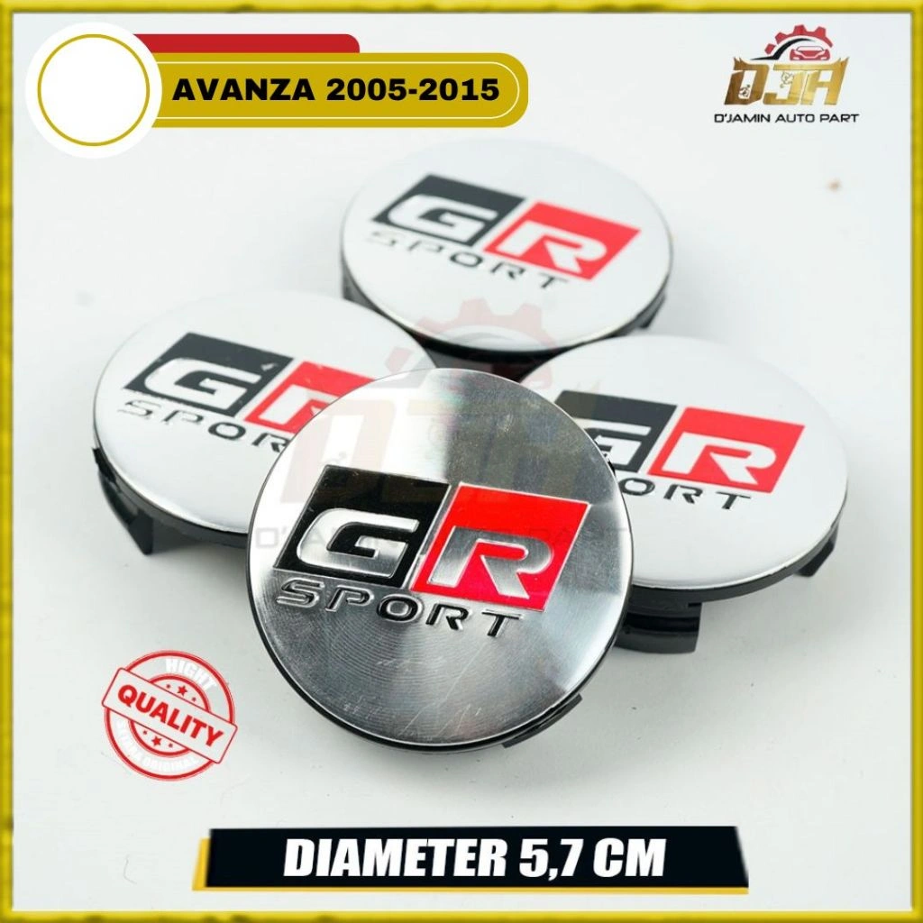 Dop Roda Tutup Velg Variasi GR SPORT Avanza 2005-2015 Diameter 5,7 Cm Bahan ABS Berkualitas