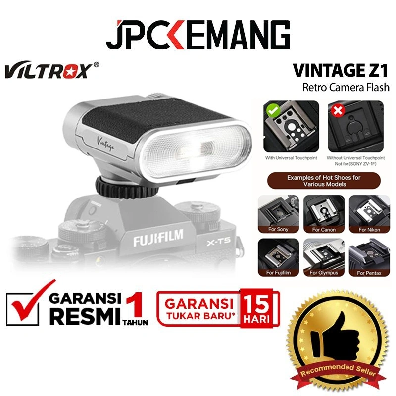 Viltrox Vintage Z1 Retro On-Camera Flash Viltrox Z1 Studio Speedlite Lighting Garansi Resmi