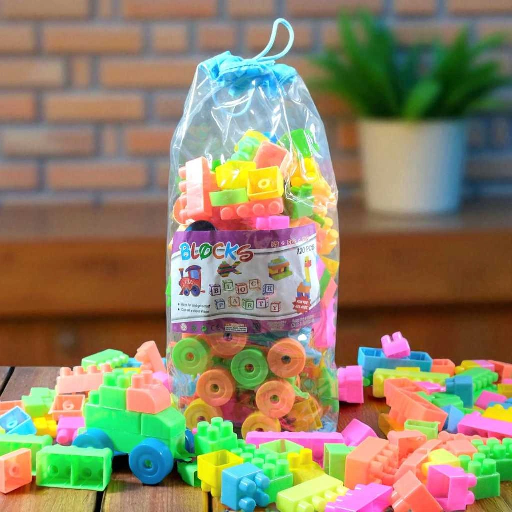 Building Blocks isi 120 Tabung - Mainan Edukasi Anak Balok Susun Kreatif - SFO Semarang Official