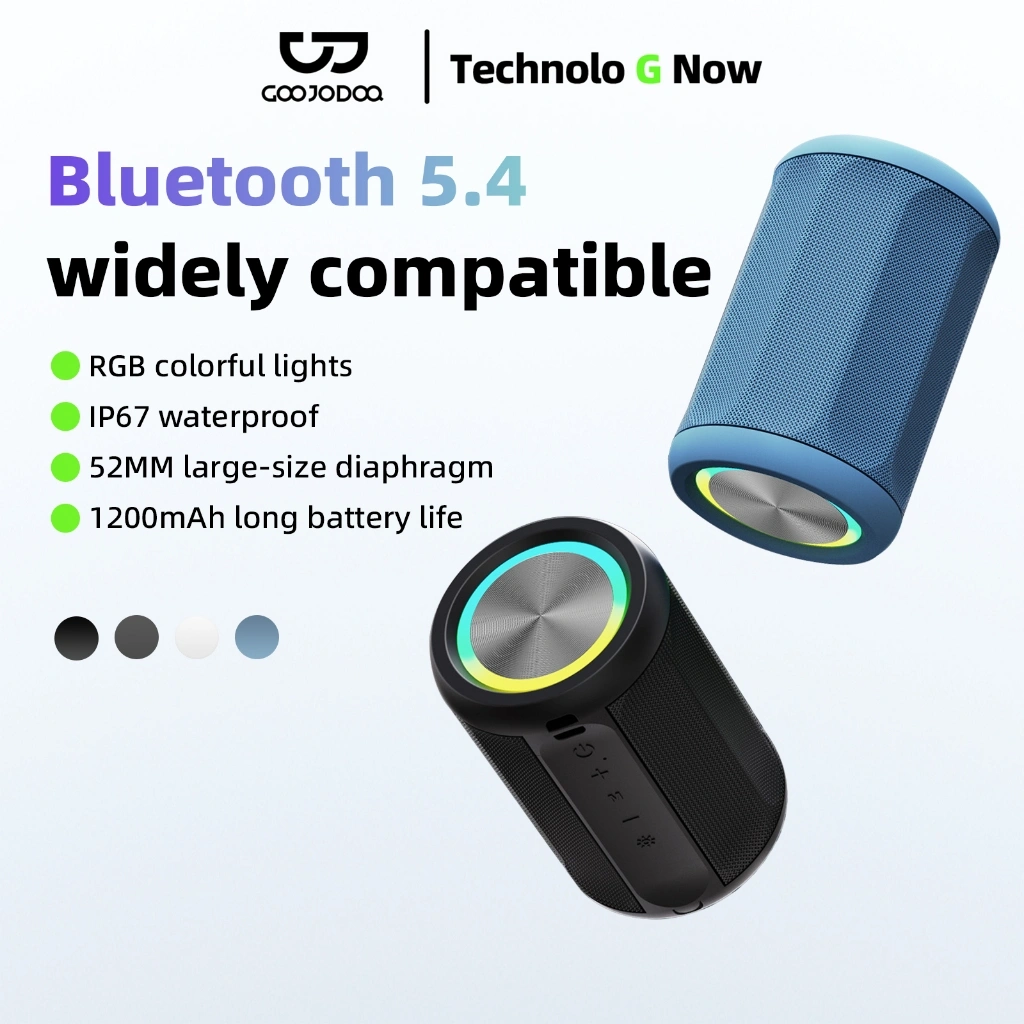 GOOJODOQ AB4087 Bluetooth 5.4 Widely Compatible RGB Color Light 1200mAh Long Battery Life Full sound quality Bluetooth Speaker