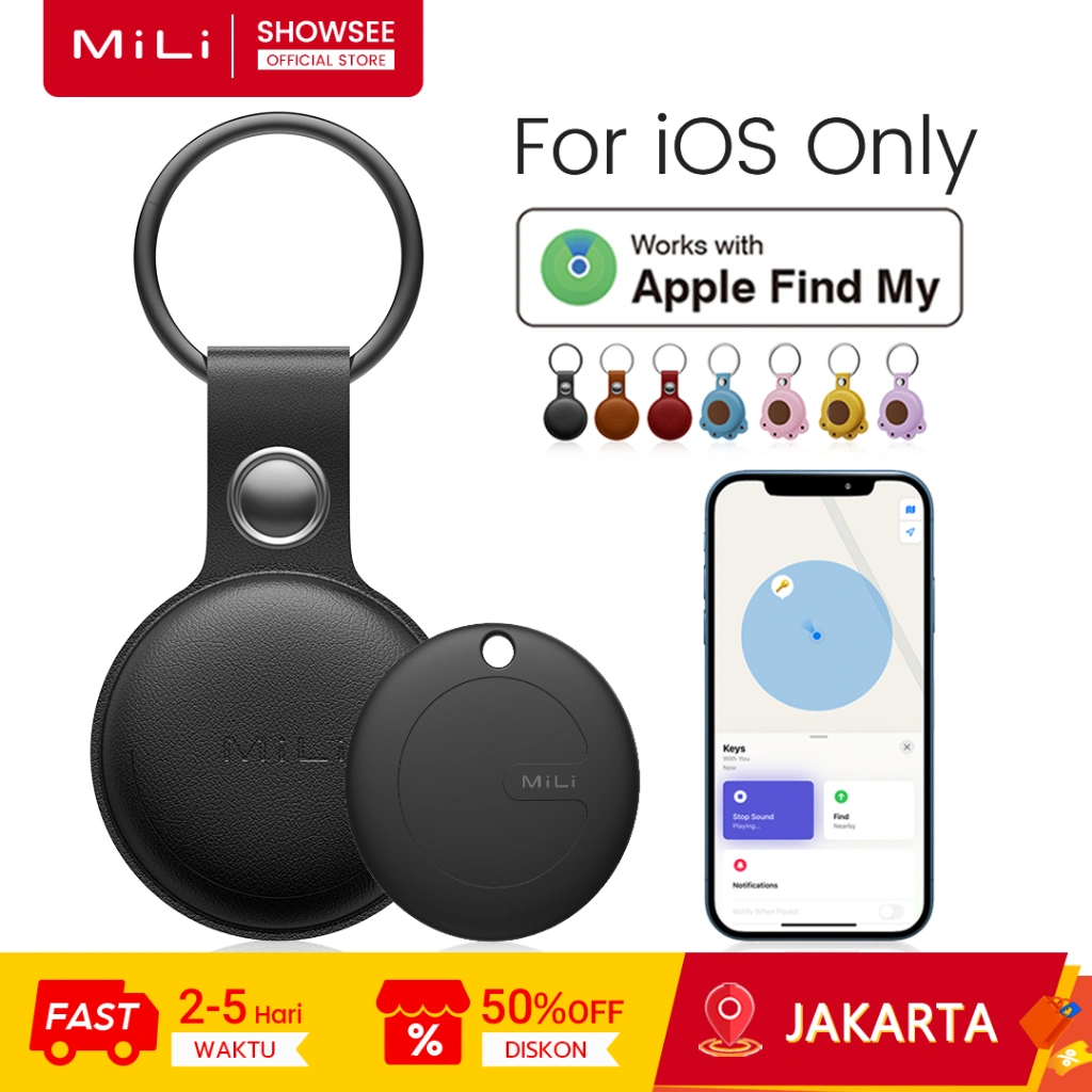 [iOS Only] MiLi Mitag Go GPS Tracker IP65 Waterproof Pelacak GPS 120m Smart Tag