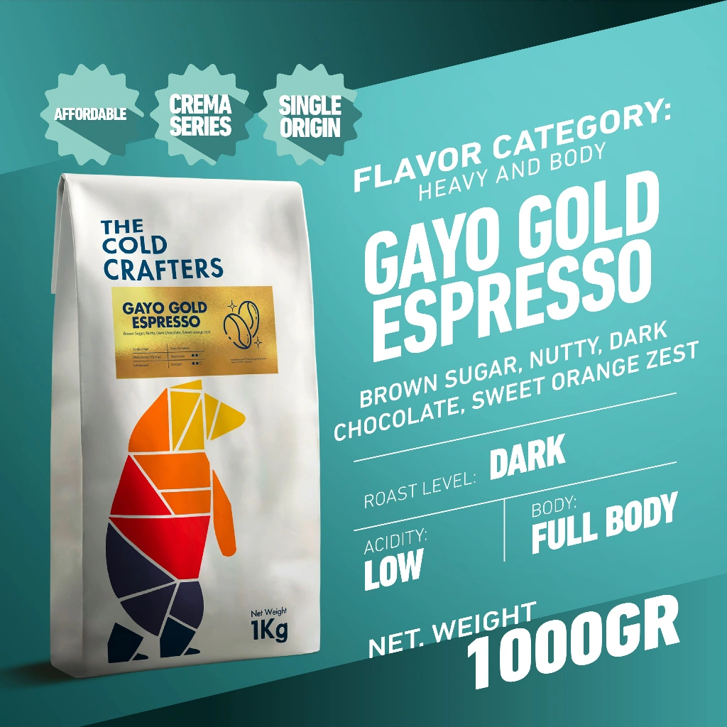Gayo Gold Espresso 100% Arabica Coffee Arabika Biji Kopi Bubuk