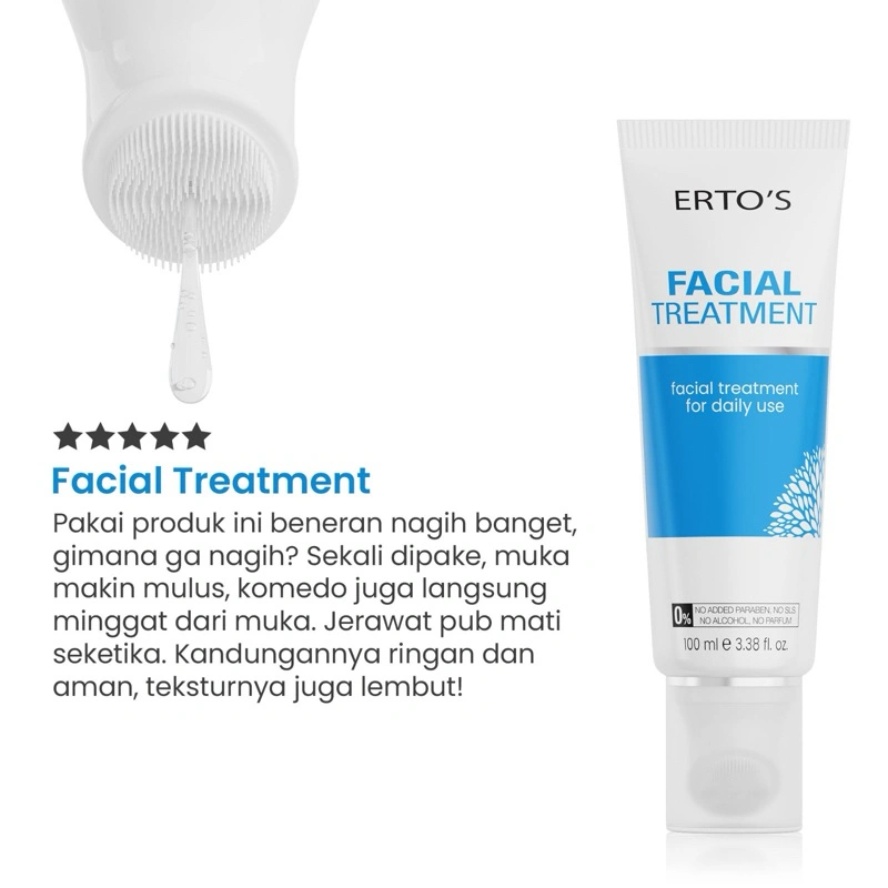 ERTO'S Facial Treatment Pencuci Muka Face Wash Glowing Penghilang Komedo