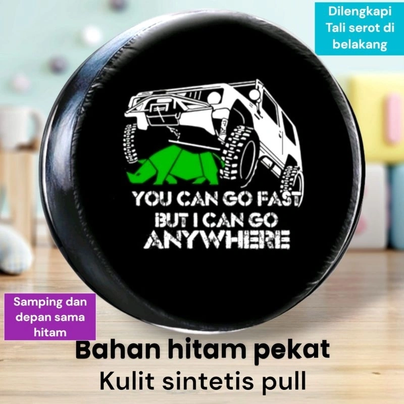 sarung ban mobil Jimny katana gambar tajam warna cerah bahan sintetis tahan lama dan anti air