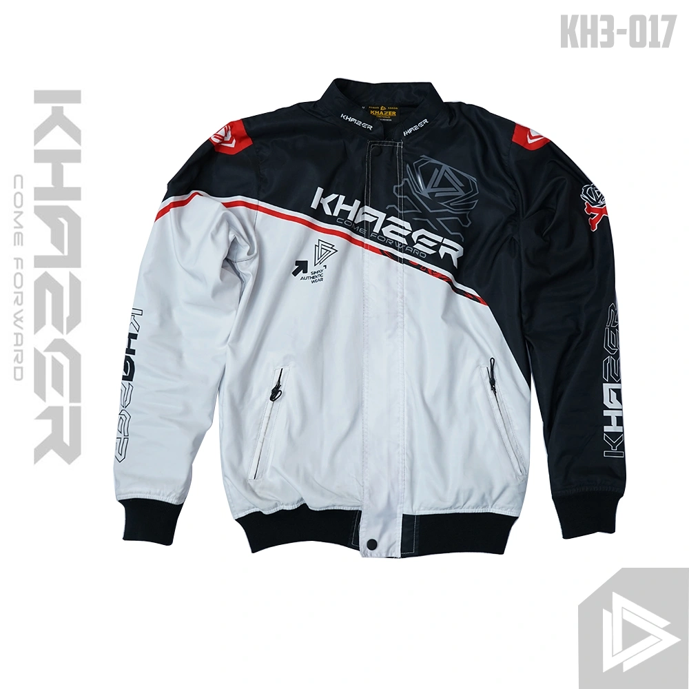 KHAZER Jaket Nascar 01 Black White Seventeen Unisex - KH3-017