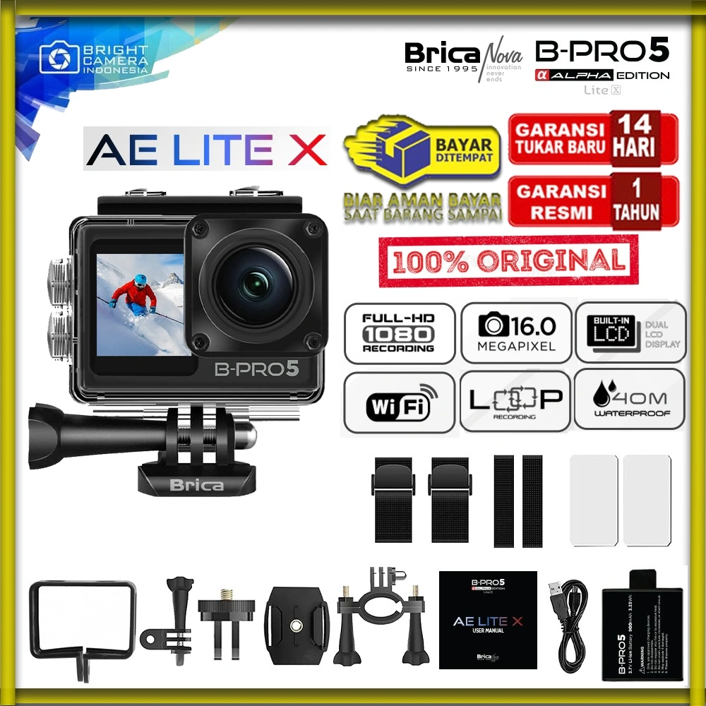 Brica B-Pro 5 Alpha Edition LiteX - AE LiteX Black Garansi Resmi