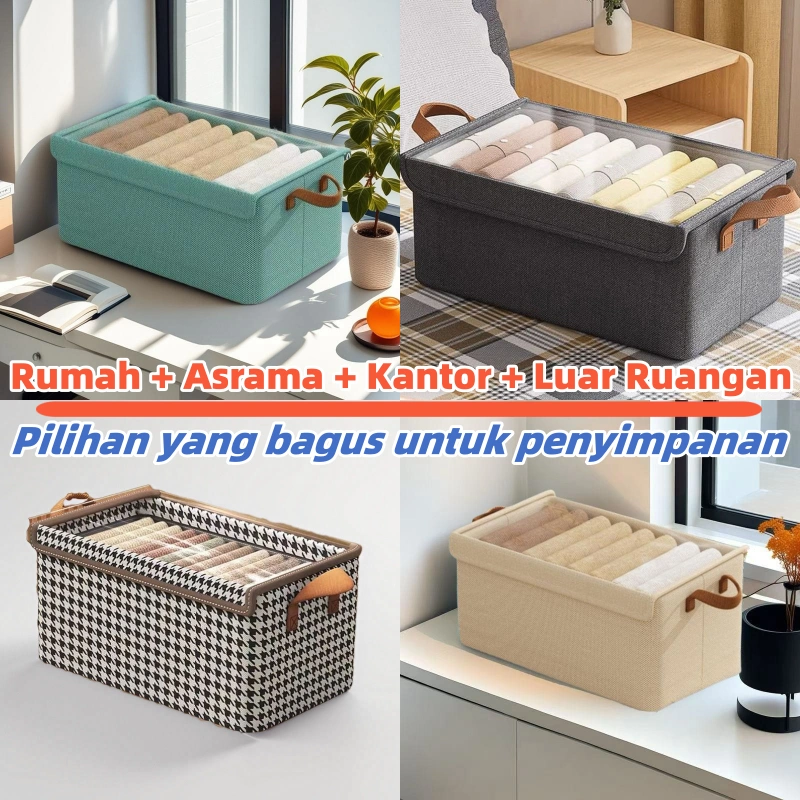 Storage box dengan Penutup - Box Mainan - Kontainer box Kosmetik - Container box Makanan Ringan - Organizer box baju Besar - Box storage Asrama - Box penyimpanan Rumah