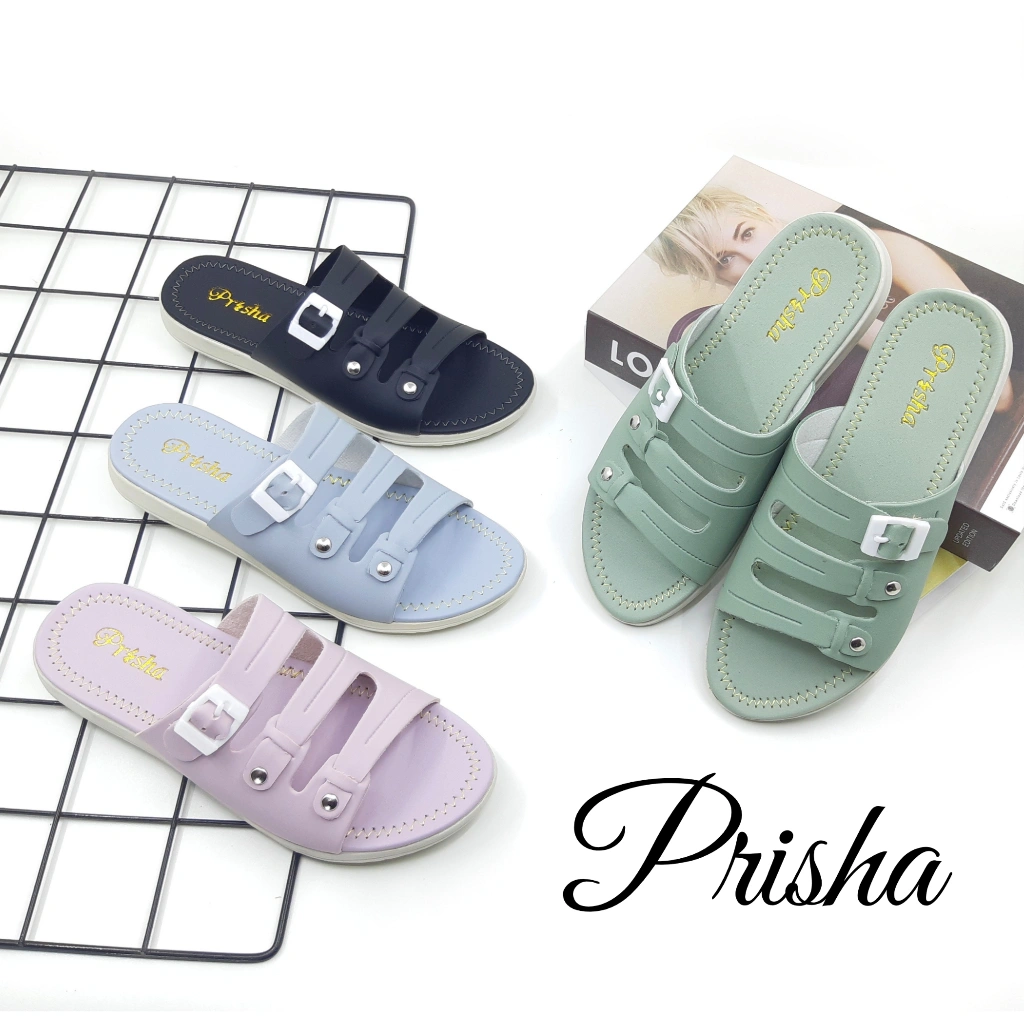 PRISHA Sandal Casual Women Anti Slip Sandal Flat Wanita Kekinian Kode PR-03