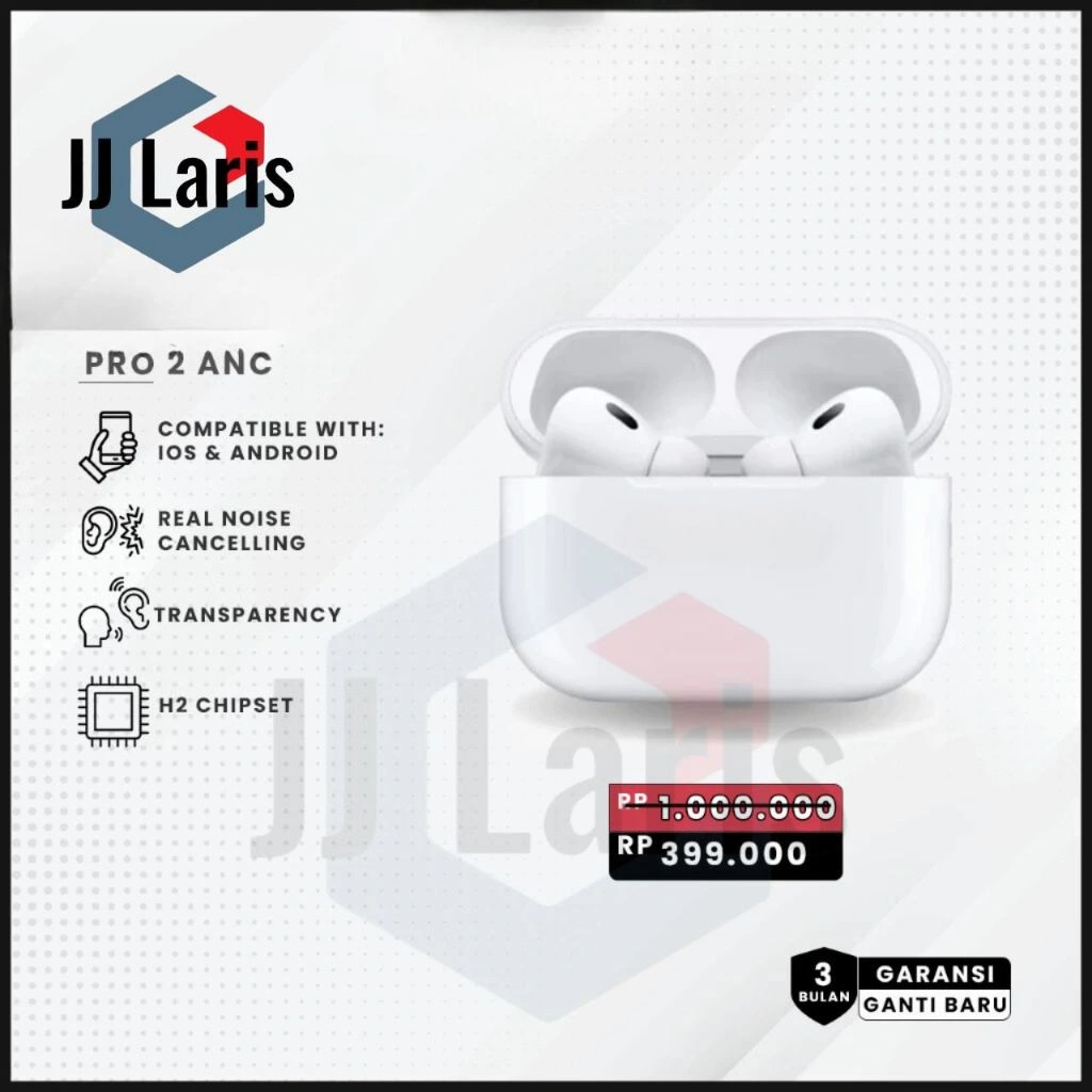 New Earphone Pro 2 ANC  EarPhone Spatial Audio TWS Charging Case Earpods Wireless Bluetooth phone