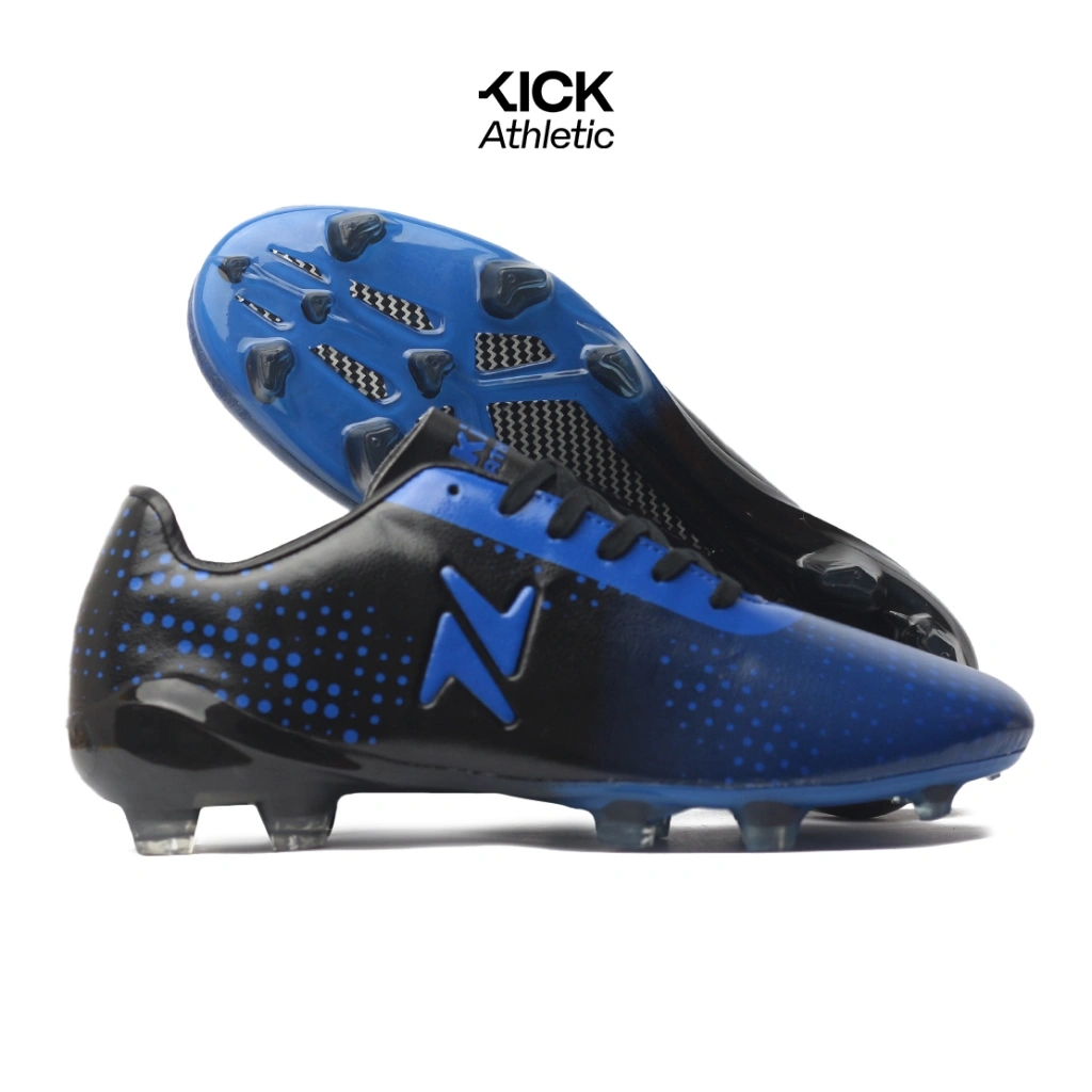 Kick Athletic Fg Lighter Sepatu Bola Black Blue/Black Neon