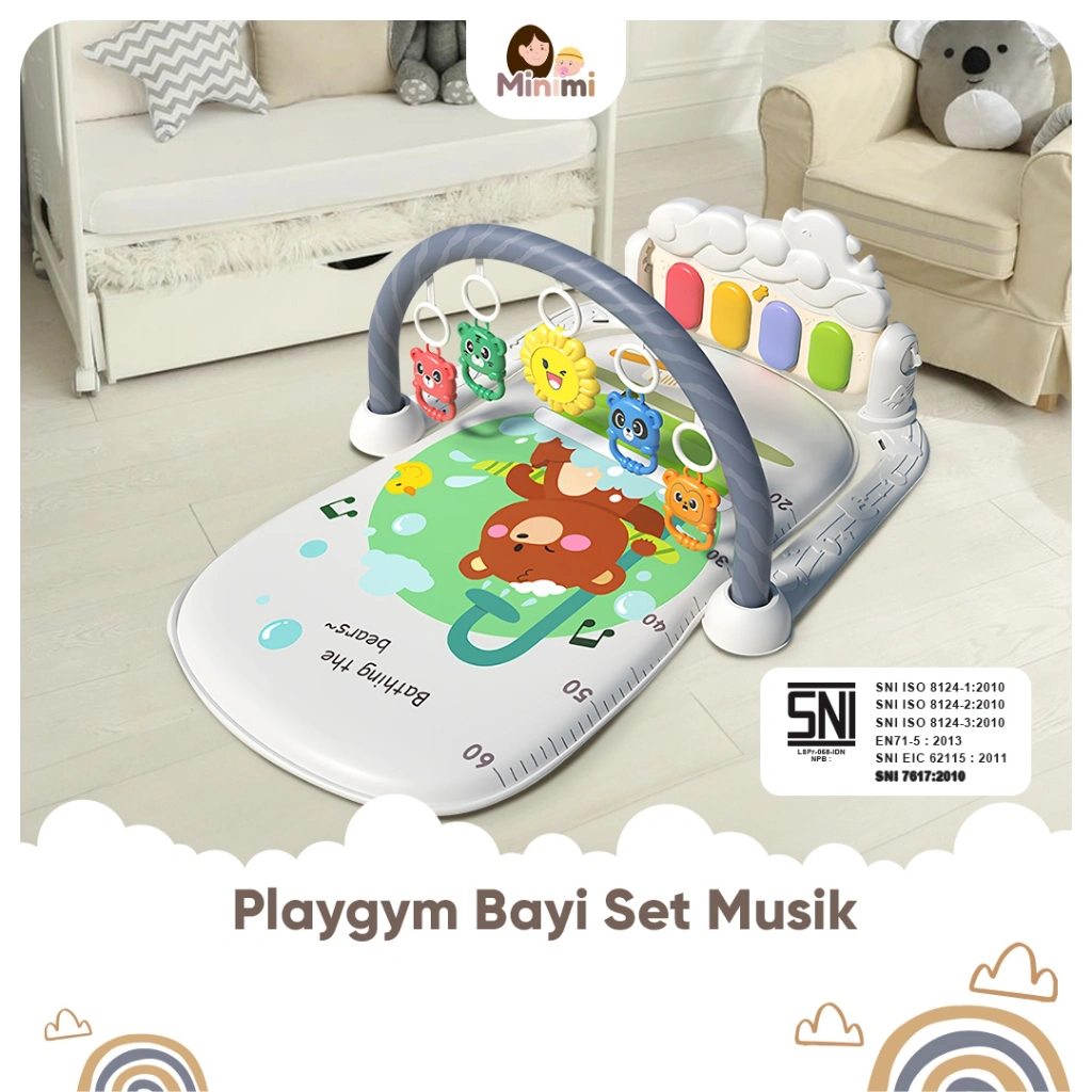 Minimi Baby Playgym Playmate Set Music Play Gym Matras Mainan Anak Mainan Bayi Playmate Piano Babygym Kualitas Import