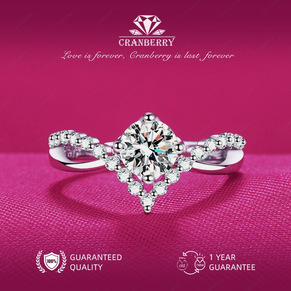 Cincin Wanita Couple Pasangan Wanita Cranberry Jewelry Berlapis Anti Karat Luntur High Quality R29