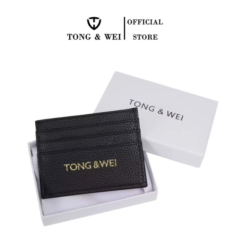 [Tong&Wei]  dompet kartu hushpuppies jetblack slim #8242