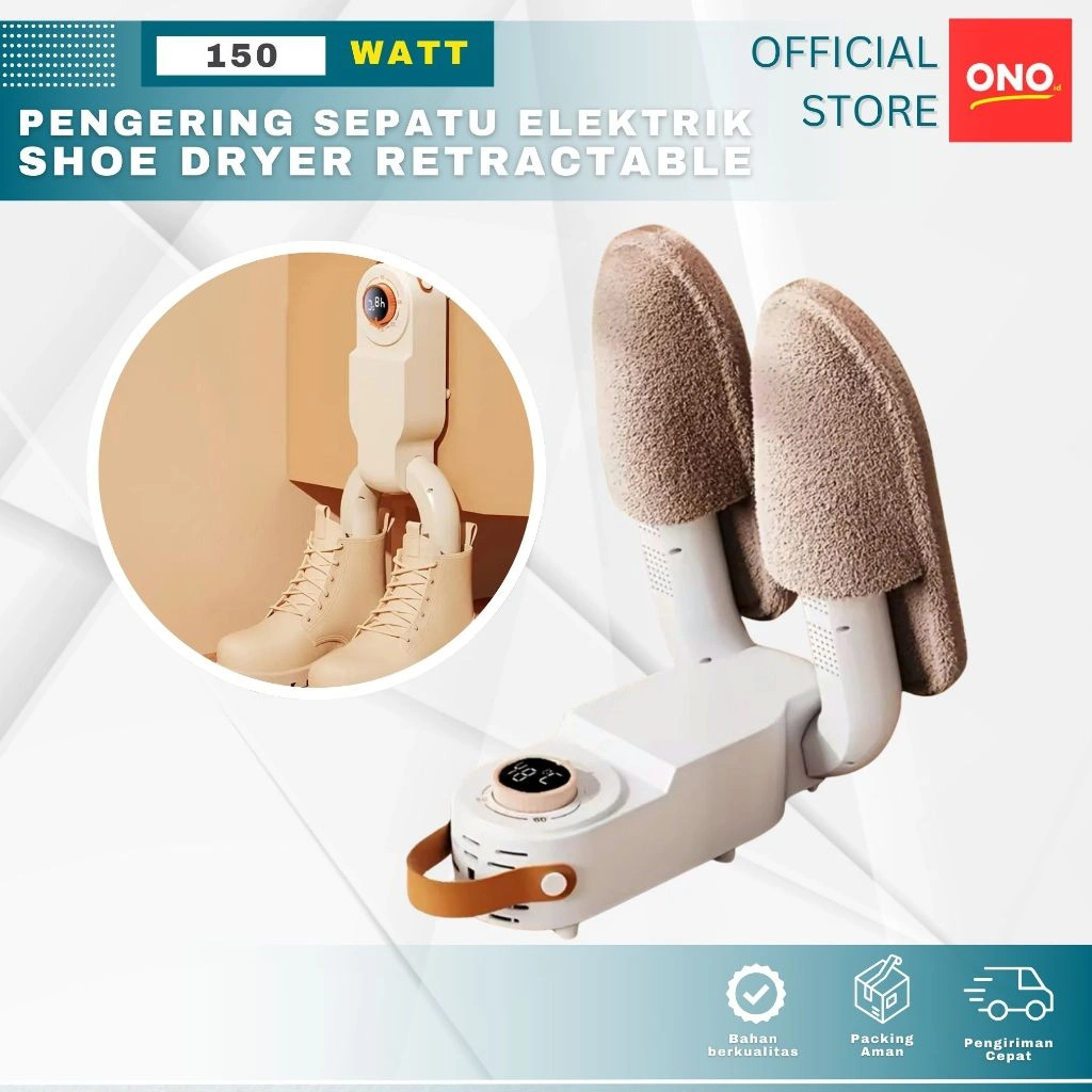 ONOID Pengering Sepatu Elektrik Shoe Dryer Retractable Penghilang Bau Kaos Kaki Sandal UV 150 Watt