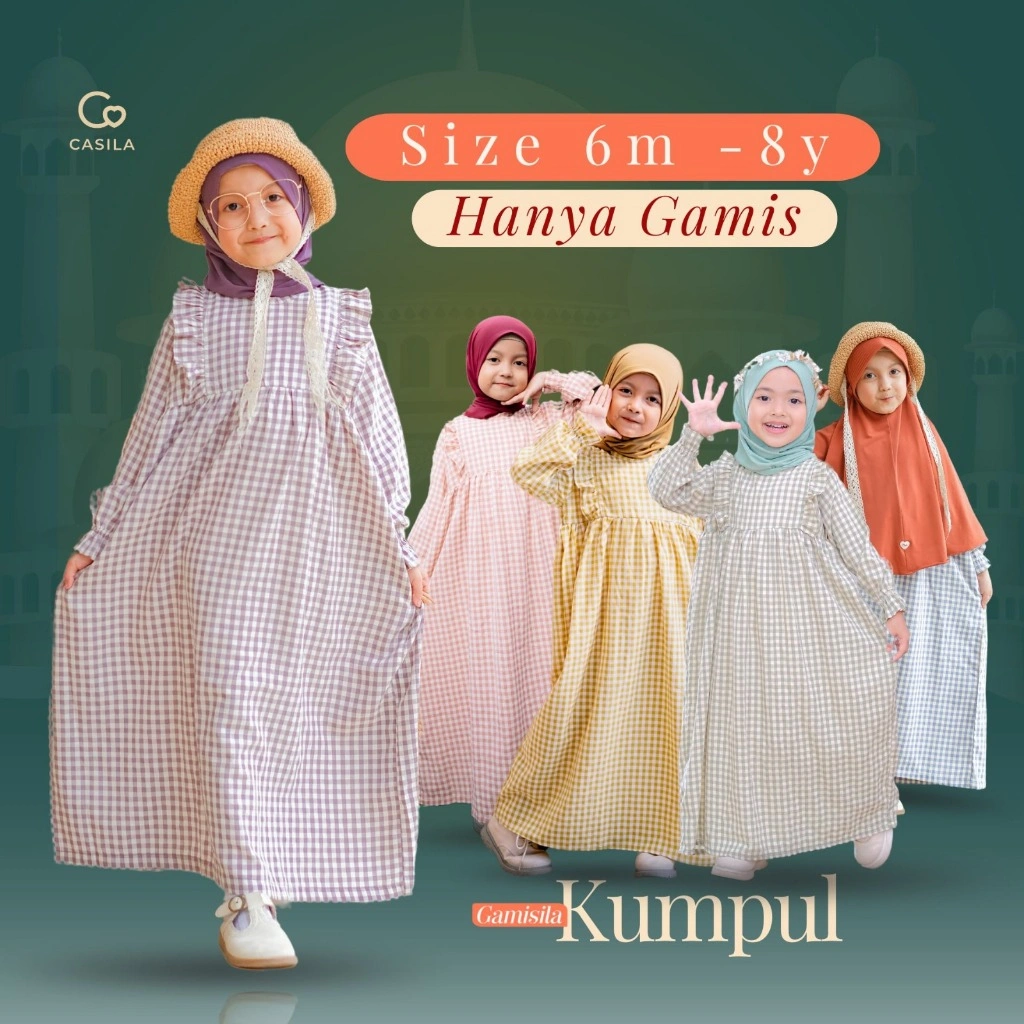 CASILA Kumpul | Gamis Dress Umroh Anak Perempuan